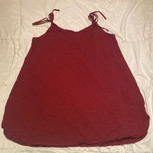 Burgundy Spaghetti Strap Dress